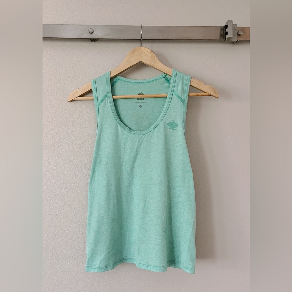 Rabbit EZ Crop Tank, Teal - Size S